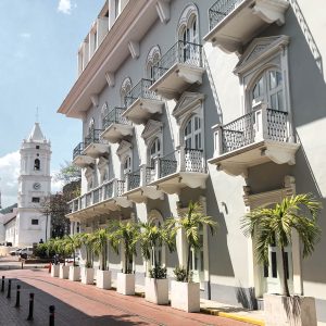 Casco Viejo - View of Plaza de la Catedral from Hotel Central
